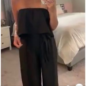 Black tube top romper